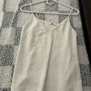 Uniqlo Cream V-Neck Satin Camisole Dress